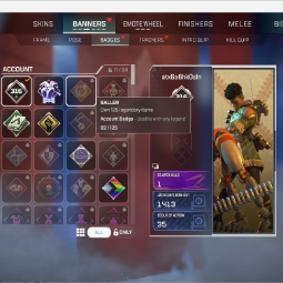 [Apexレジェンド] [ EA APP]丨316 LV + BP 15 & 18 + 82 伝説 スキン + 5k クラフト素材 + 13,3k レジェンドトークン丨フルメールアクセス 2
